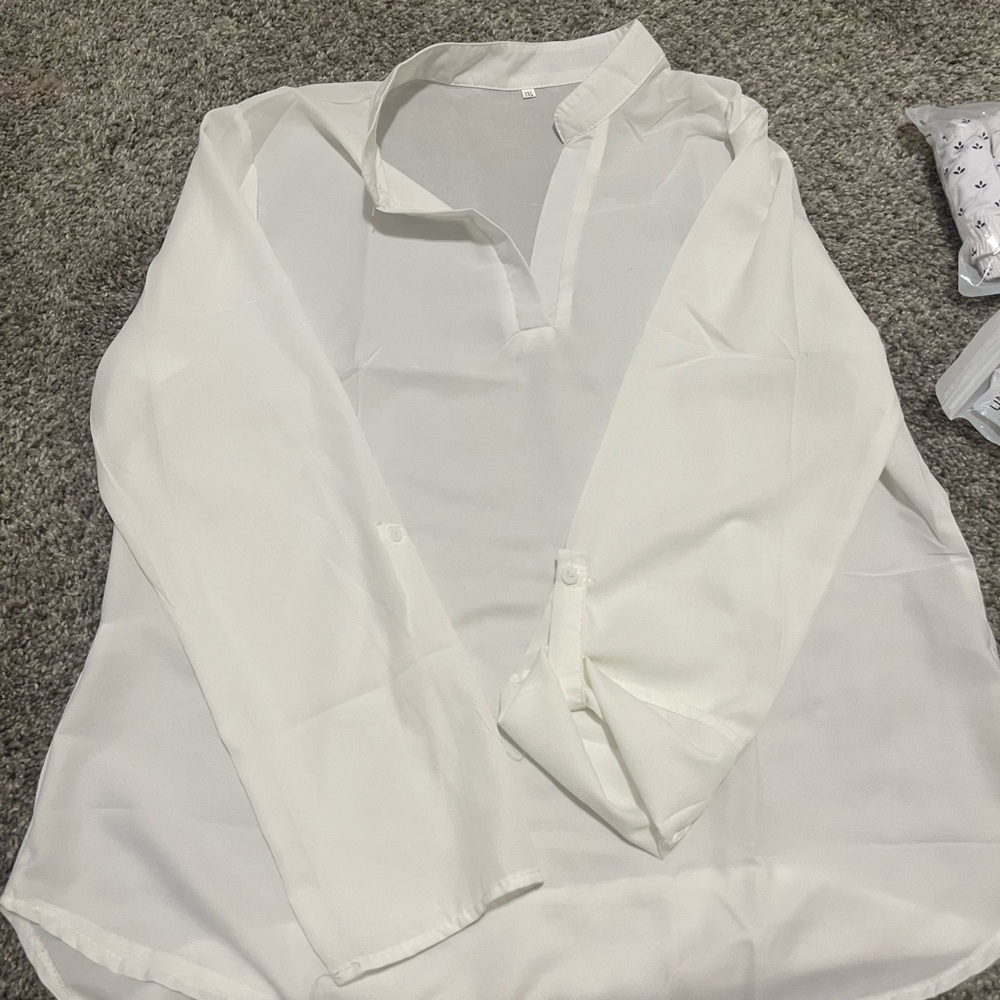 White Long Sleeve Blouse